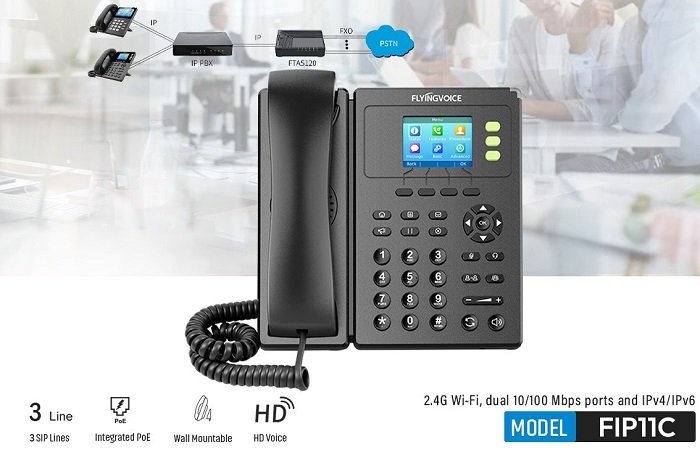 Flyingvoice FIP11C Basic Business Color Screen IP Phone Price in BD | Techdeal